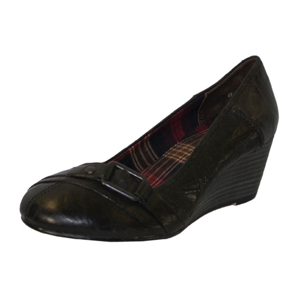 Seychelles Celestial Black Leather Wedge - Picture 5 of 7